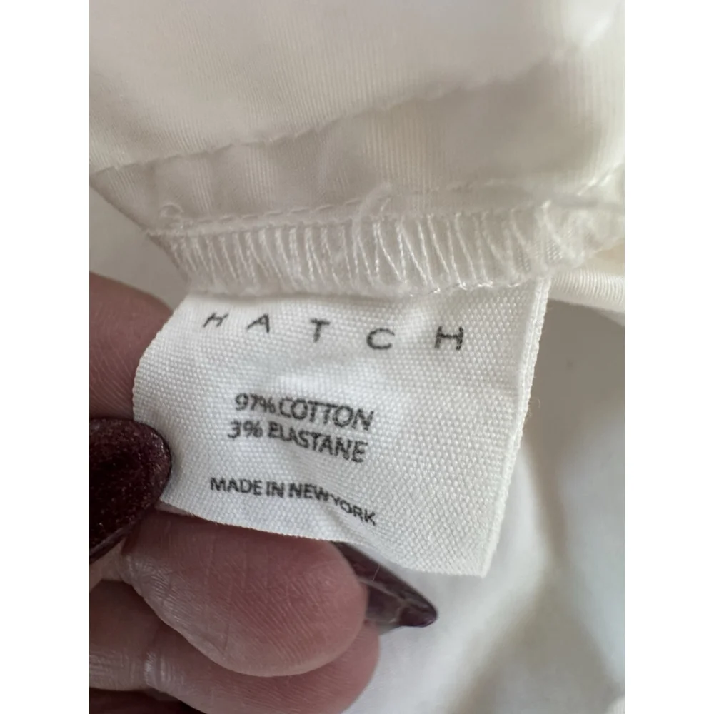 HATCH White Button Down Shirt Womens Maternity Oversized Long Sleeve 97% Cotton - Picture 8 of 9